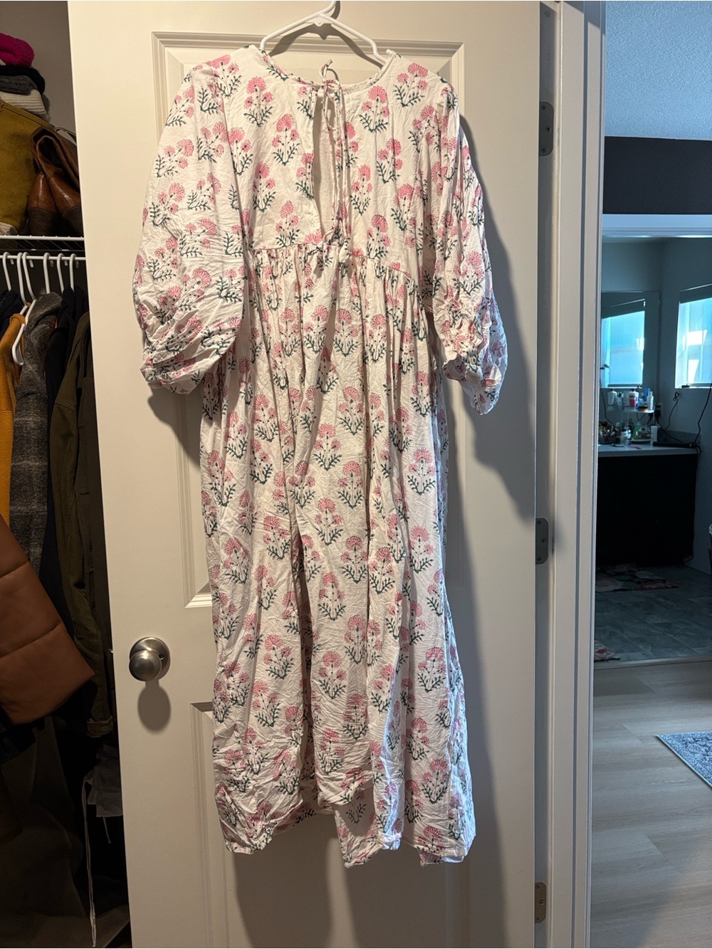 Handmade 100% Cotton Hand Block Maxi Dress